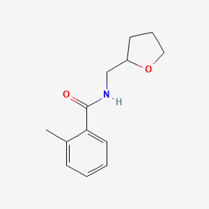 molecular formula C13H17NO2 B3846246 2-methyl-N-(tetrahydro-2-furanylmethyl)benzamide CAS No. 5358-15-6