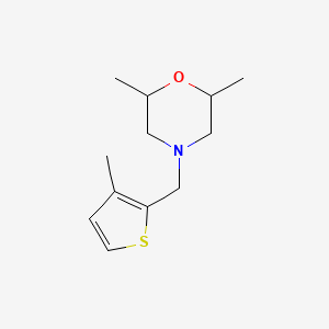 molecular formula C12H19NOS B3846255 2,6-dimethyl-4-[(3-methyl-2-thienyl)methyl]morpholine 