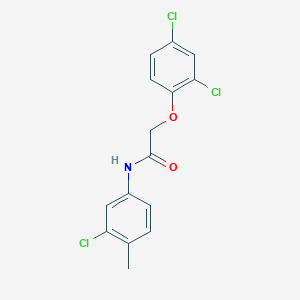 molecular formula C15H12Cl3NO2 B3846267 N-(3-chloro-4-methylphenyl)-2-(2,4-dichlorophenoxy)acetamide 