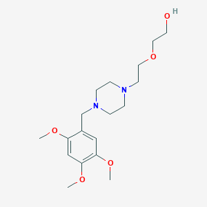 molecular formula C18H30N2O5 B3846282 2-{2-[4-(2,4,5-trimethoxybenzyl)-1-piperazinyl]ethoxy}ethanol 
