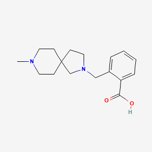 molecular formula C17H24N2O2 B3846288 2-[(8-methyl-2,8-diazaspiro[4.5]dec-2-yl)methyl]benzoic acid 