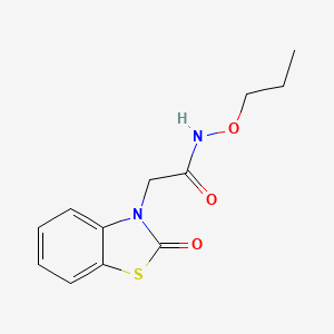 molecular formula C12H14N2O3S B3846294 2-(2-oxo-1,3-benzothiazol-3(2H)-yl)-N-propoxyacetamide 