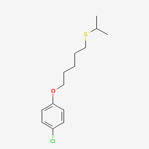 molecular formula C14H21ClOS B3846298 1-chloro-4-{[5-(isopropylthio)pentyl]oxy}benzene 
