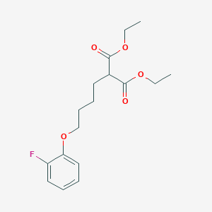 molecular formula C17H23FO5 B3846303 diethyl [4-(2-fluorophenoxy)butyl]malonate 