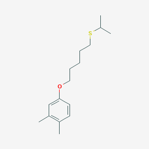 molecular formula C16H26OS B3846320 3,4-dimethylphenyl 5-(isopropylthio)pentyl ether 