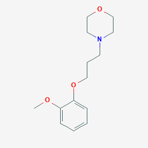 molecular formula C14H21NO3 B3846335 4-[3-(2-methoxyphenoxy)propyl]morpholine 