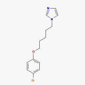 molecular formula C14H17BrN2O B3846347 1-[5-(4-bromophenoxy)pentyl]-1H-imidazole 