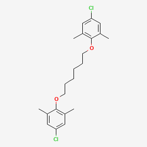 molecular formula C22H28Cl2O2 B3846354 1,1'-[1,6-hexanediylbis(oxy)]bis(4-chloro-2,6-dimethylbenzene) 
