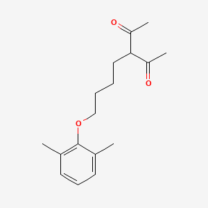 molecular formula C17H24O3 B3846394 3-[4-(2,6-dimethylphenoxy)butyl]-2,4-pentanedione 