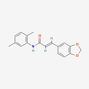 molecular formula C18H17NO3 B3846396 3-(1,3-benzodioxol-5-yl)-N-(2,5-dimethylphenyl)acrylamide 