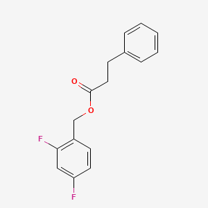 molecular formula C16H14F2O2 B3846401 2,4-difluorobenzyl 3-phenylpropanoate 