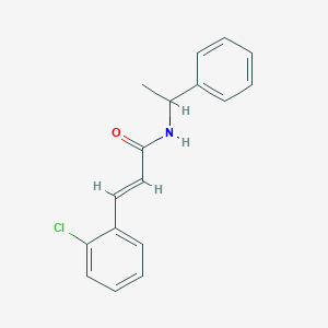 molecular formula C17H16ClNO B3846423 3-(2-chlorophenyl)-N-(1-phenylethyl)acrylamide 
