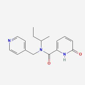 molecular formula C16H19N3O2 B3846427 N-(sec-butyl)-6-oxo-N-(pyridin-4-ylmethyl)-1,6-dihydropyridine-2-carboxamide 
