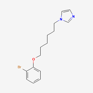 molecular formula C15H19BrN2O B3846428 1-[6-(2-bromophenoxy)hexyl]-1H-imidazole 