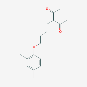 molecular formula C17H24O3 B3846438 3-[4-(2,4-dimethylphenoxy)butyl]-2,4-pentanedione 