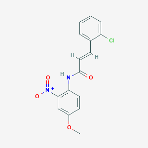 molecular formula C16H13ClN2O4 B3846448 3-(2-chlorophenyl)-N-(4-methoxy-2-nitrophenyl)acrylamide 
