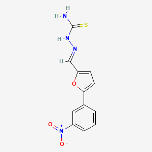 molecular formula C12H10N4O3S B3846457 5-(3-nitrophenyl)-2-furaldehyde thiosemicarbazone 