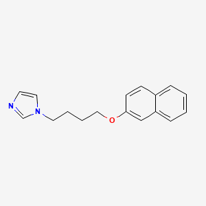 molecular formula C17H18N2O B3846470 1-[4-(2-naphthyloxy)butyl]-1H-imidazole 