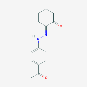 molecular formula C14H16N2O2 B3846496 1,2-cyclohexanedione (4-acetylphenyl)hydrazone 