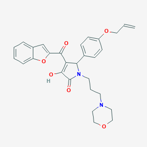 molecular formula C29H30N2O6 B384650 5-[4-(allyloxy)phenyl]-4-(1-benzofuran-2-ylcarbonyl)-3-hydroxy-1-[3-(4-morpholinyl)propyl]-1,5-dihydro-2H-pyrrol-2-one 