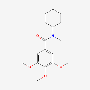 molecular formula C17H25NO4 B3846504 N-cyclohexyl-3,4,5-trimethoxy-N-methylbenzamide CAS No. 74889-46-6
