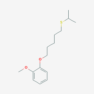 molecular formula C15H24O2S B3846510 1-{[5-(isopropylthio)pentyl]oxy}-2-methoxybenzene 