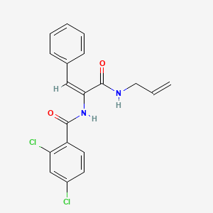molecular formula C19H16Cl2N2O2 B3846516 N-{1-[(allylamino)carbonyl]-2-phenylvinyl}-2,4-dichlorobenzamide 