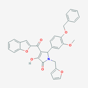 4-(1-benzofuran-2-ylcarbonyl)-5-[4-(benzyloxy)-3-methoxyphenyl]-1-(2-furylmethyl)-3-hydroxy-1,5-dihydro-2H-pyrrol-2-one