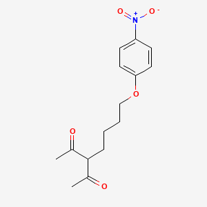 molecular formula C15H19NO5 B3846525 3-[4-(4-nitrophenoxy)butyl]-2,4-pentanedione 