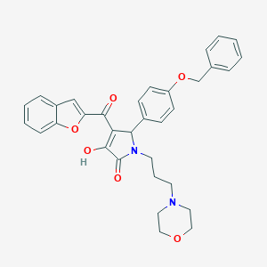 4-(1-benzofuran-2-ylcarbonyl)-5-[4-(benzyloxy)phenyl]-3-hydroxy-1-[3-(4-morpholinyl)propyl]-1,5-dihydro-2H-pyrrol-2-one