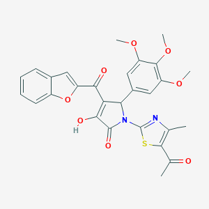 1-(5-acetyl-4-methyl-1,3-thiazol-2-yl)-4-(1-benzofuran-2-ylcarbonyl)-3-hydroxy-5-(3,4,5-trimethoxyphenyl)-1,5-dihydro-2H-pyrrol-2-one