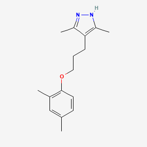 molecular formula C16H22N2O B3846542 4-[3-(2,4-dimethylphenoxy)propyl]-3,5-dimethyl-1H-pyrazole 