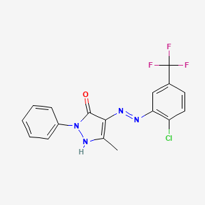 molecular formula C17H12ClF3N4O B3846569 3-methyl-1-phenyl-1H-pyrazole-4,5-dione 4-{[2-chloro-5-(trifluoromethyl)phenyl]hydrazone} 