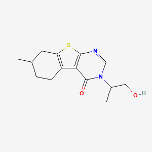 molecular formula C14H18N2O2S B3846588 3-(2-hydroxy-1-methylethyl)-7-methyl-5,6,7,8-tetrahydro[1]benzothieno[2,3-d]pyrimidin-4(3H)-one 
