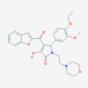 4-(1-benzofuran-2-ylcarbonyl)-5-(4-ethoxy-3-methoxyphenyl)-3-hydroxy-1-[2-(4-morpholinyl)ethyl]-1,5-dihydro-2H-pyrrol-2-one