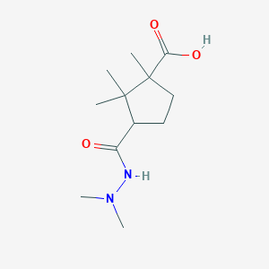 molecular formula C12H22N2O3 B3846604 3-[(2,2-dimethylhydrazino)carbonyl]-1,2,2-trimethylcyclopentanecarboxylic acid 