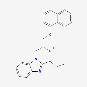 molecular formula C23H24N2O2 B3846609 1-(1-naphthyloxy)-3-(2-propyl-1H-benzimidazol-1-yl)-2-propanol 