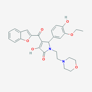 3-(1-benzofuran-2-carbonyl)-2-(3-ethoxy-4-hydroxyphenyl)-4-hydroxy-1-(2-morpholin-4-ylethyl)-2H-pyrrol-5-one