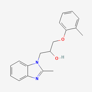 molecular formula C18H20N2O2 B3846623 1-(2-methyl-1H-benzimidazol-1-yl)-3-(2-methylphenoxy)-2-propanol 