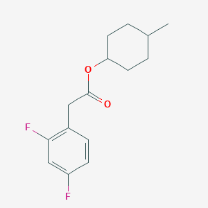molecular formula C15H18F2O2 B3846625 4-methylcyclohexyl (2,4-difluorophenyl)acetate 