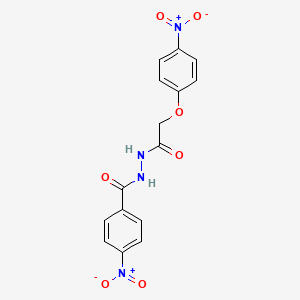 molecular formula C15H12N4O7 B3846655 4-nitro-N'-[(4-nitrophenoxy)acetyl]benzohydrazide 