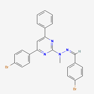 molecular formula C24H18Br2N4 B3846657 4-bromobenzaldehyde [4-(4-bromophenyl)-6-phenyl-2-pyrimidinyl](methyl)hydrazone 