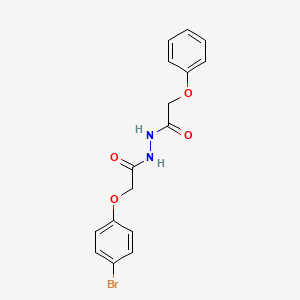 molecular formula C16H15BrN2O4 B3846667 2-(4-bromophenoxy)-N'-(phenoxyacetyl)acetohydrazide 