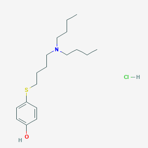 molecular formula C18H32ClNOS B3846673 4-{[4-(dibutylamino)butyl]thio}phenol hydrochloride 