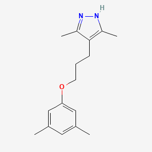 molecular formula C16H22N2O B3846675 4-[3-(3,5-dimethylphenoxy)propyl]-3,5-dimethyl-1H-pyrazole 