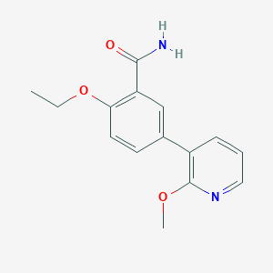 molecular formula C15H16N2O3 B3846685 2-ethoxy-5-(2-methoxypyridin-3-yl)benzamide 
