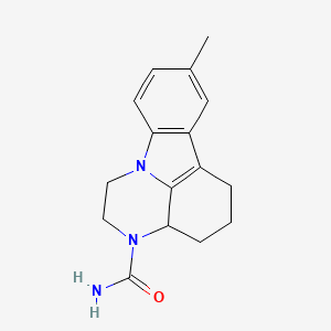 8-methyl-1,2,3a,4,5,6-hexahydro-3H-pyrazino[3,2,1-jk]carbazole-3-carboxamide