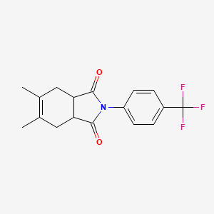 molecular formula C17H16F3NO2 B3846695 5,6-dimethyl-2-[4-(trifluoromethyl)phenyl]-3a,4,7,7a-tetrahydro-1H-isoindole-1,3(2H)-dione 
