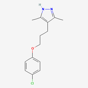 molecular formula C14H17ClN2O B3846707 4-[3-(4-chlorophenoxy)propyl]-3,5-dimethyl-1H-pyrazole 