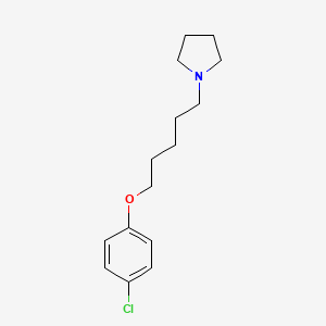 molecular formula C15H22ClNO B3846713 1-[5-(4-chlorophenoxy)pentyl]pyrrolidine 